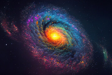 Aufkleber - cosmic landscape with intelligence and stars