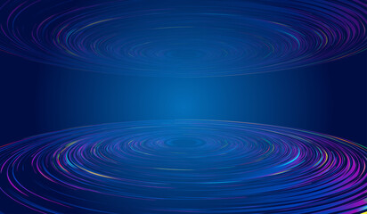 Poster - Color lines constitute the spiral vortex network technology spatial sense background