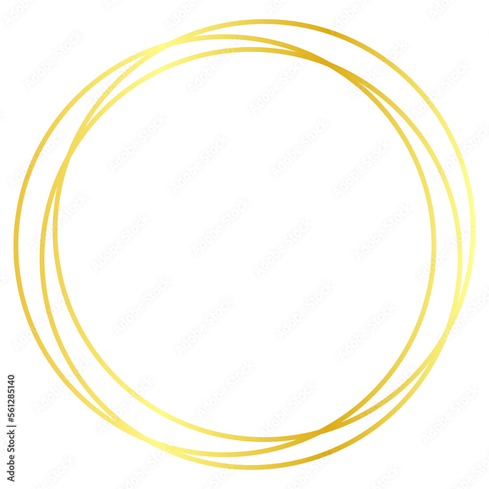 Gold Circle round frame for your design , Wedding Monogram Frame Circle ...