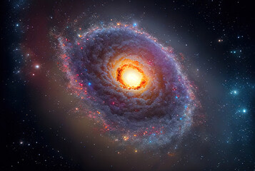 Aufkleber - Colorful abstract wallpaper texture background illustration, Universe and time travel between stars and planets