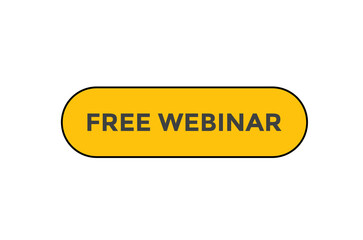 Wall Mural - Free webinar button web banner templates. Vector Illustration
