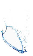 Sticker - Blue splash of water with splashes and drops