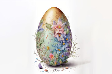 Sticker - Easter Egg watercolour (Generative Art)