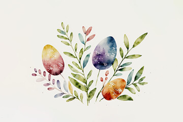 Wall Mural - Easter Egg watercolour (Generative Art)