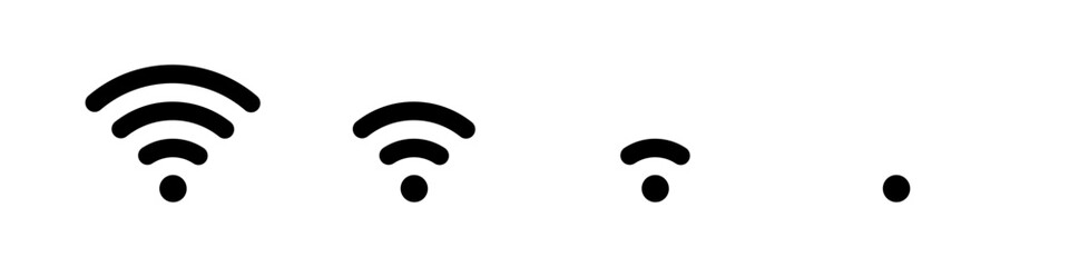 Poster - Wi-Fi signal level icon set.