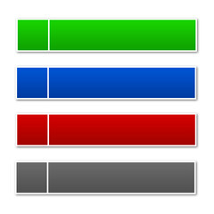Leinwandbilder - lower third design multicolour set of banners for element design
