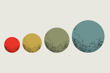 Poster - Successful development, achievement strategy or career path achievement concept, reality and lies are shown with conceptual balls or circles