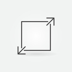 Poster - Scalability with Arrows vector concept linear icon or sign