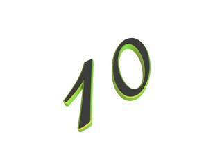 Poster - Two-color 3D number or numbers for decoration. Render illustration.