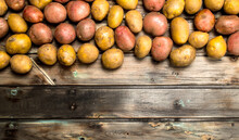 Yellow And Red Potatoes.