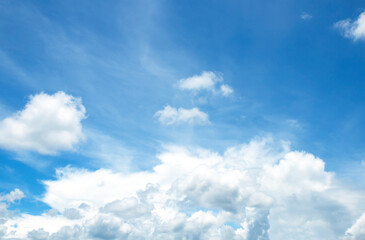 Wall Mural - blue sky with light clouds nature abstract