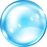 Big light blue sphere with glares
