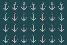 Anchor Ship Yacht Vector Illustration Sea Background