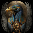 Ancient Egyptian mythology. Thoth, the ancient Egyptian mythological god. Created with Generative AI technology.