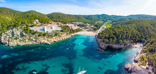 Wall Mural - Beach of Port Sant Miquel, Ibiza island in Spain