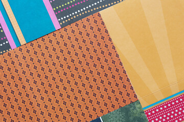 Canvas Print - collection of patterns from scrapbook paper 