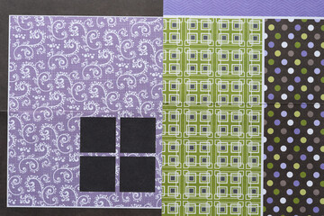 Sticker - set of patterns from scrapbook materials