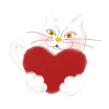 白猫のバレンタインフレーム