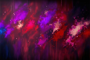 Wall Mural - impressionistic modern oil painting and sparkling wallpaper, color transitions, geometrics, volumetr
