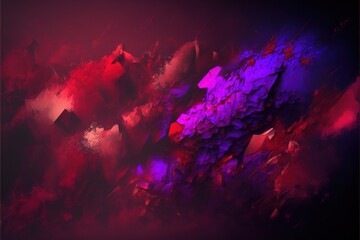 Wall Mural - impressionistic modern oil painting and sparkling wallpaper, color transitions, geometrics, volumetr