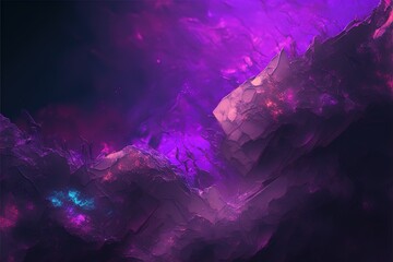 Wall Mural - impressionistic purple pink space modern oil painting and sparkling wallpaper, color transitions, un
