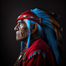 Native American Chief, Chief Warrior, Portrait