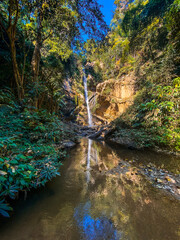 Mork Fa or Mok Fa Waterfall in Mae Taeng District, Chiang Mai, Thailand