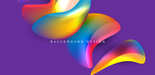 Beautiful liquid shapes with fluid colors abstract background