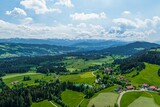 Fototapeta Na sufit - Region Scheidegg im Westallgäu - Ausblick in den Bregenzerwald und zum Alpenrand