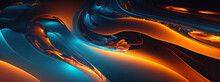 Elegant Blue And Orange Abstract Wave Wallpaper, Abstract Orange And Blue Background
