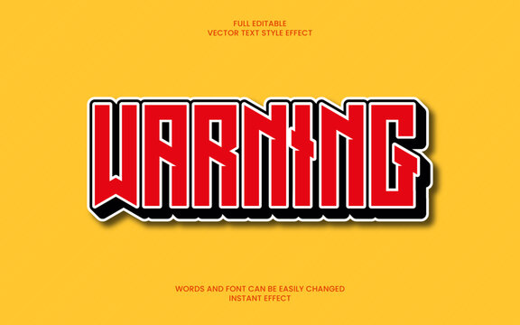 Warning Text Effect