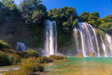 Fototapeta Morze - Ban Gioc waterfall on the border of Vietnam and China