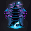 chinese pagoda illustration