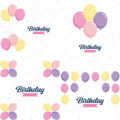 Sticker - ColorfulHappy Birthday announcement poster. flyer. and greeting card in a flat style vector illustration