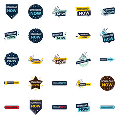 Sticker - Download now collection 25 different designs for different needs