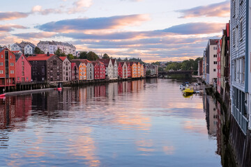 Wall Mural - River Nidelva in Norwegian city Trondheim