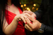 © verona_studio - Young couple is getting engaged, man propose woman, new family celebration, engagement ring, jewellery