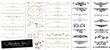 Set of text delimiters. Calligraphic design elements . Decorative swirls, vintage dividers. Retro vector illustration.
