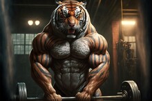 An Animal Works Out In The Gym, Toned Upper Body