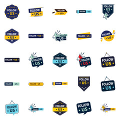 Sticker - 25 Stunning Follow Us Banners for Social Media Profiles