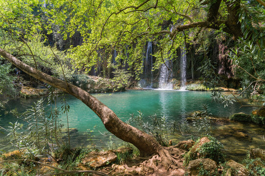 Famous Kursunlu Waterfalls in Antalya, Turkey