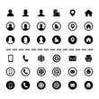 © MGalih - Vector Graphic of contact design template. company connection business card curriculum vitae icon set. Phone, website, address, location, office, fax  and mail logo symbol sign pack.