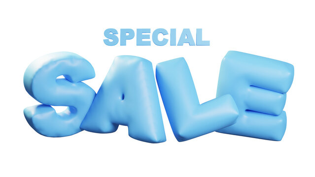 3d render balloon special sale promotion label promotion