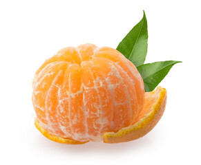 Wall Mural - Tangerine isolated on white background with clipping path without shadow