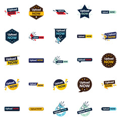 Sticker - 25 Professional Vector Designs in the Upload Now Bundle Perfect for Advertising