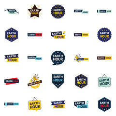 Sticker - 25 Stunning Vector Designs in the Earth Hour Bundle Perfect for Earth Day Promotions