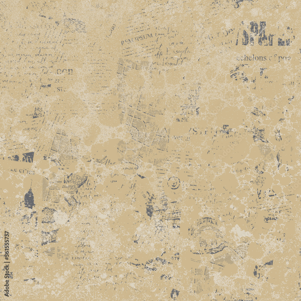 Magazine Pattern Background Seamless pattern with collage of newspaper or magazine and map ...