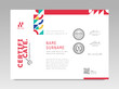 © armankra19 - Modern design certificate template with abstract geometric background in horizontal A4 size.