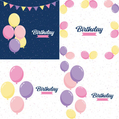 Sticker - Abstract background with shining colorful balloons suitable for birthdays. parties. presentations. sales. and with space for text; vector illustration