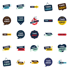 Sticker - The Take Away Vector Pack 25 Impactful Designs for Food Outlets and Restaurants